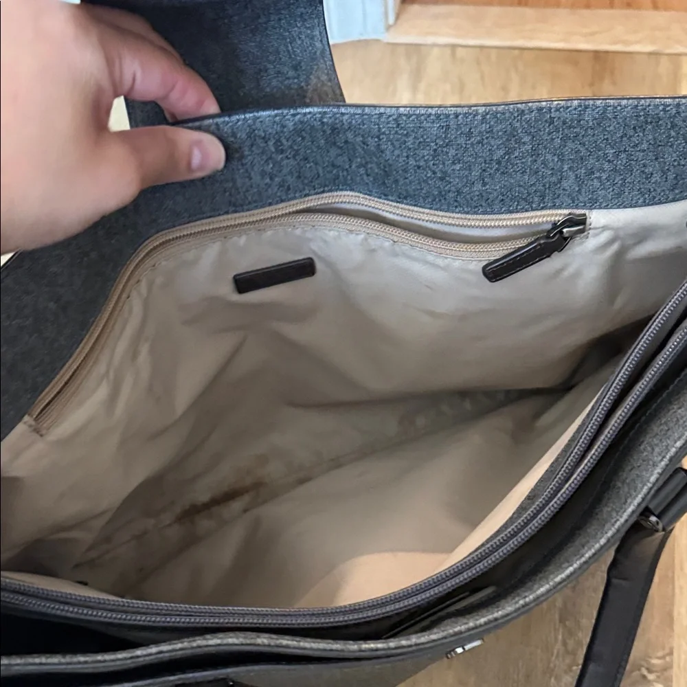 Tumi Gray and Black tote